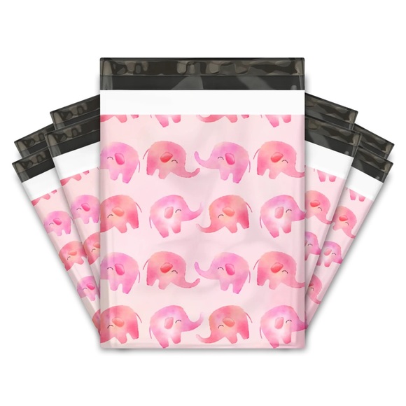 Pink Elephant 🐘 Poly Mailers 10x13 Pack of 25 - Picture 2 of 2
